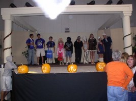 The teens compete in costumes
